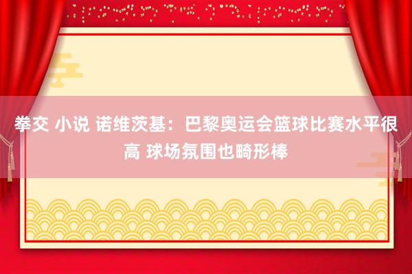 拳交 小说 诺维茨基：巴黎奥运会篮球比赛水平很高 球场氛围也畸形棒