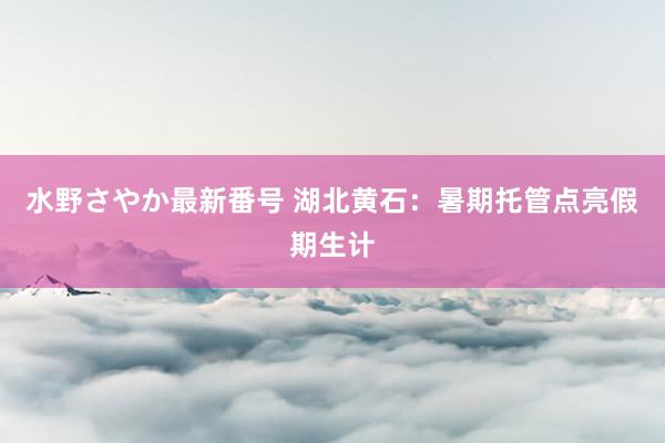 水野さやか最新番号 湖北黄石：暑期托管点亮假期生计