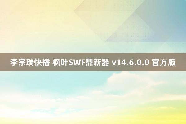 李宗瑞快播 枫叶SWF鼎新器 v14.6.0.0 官方版