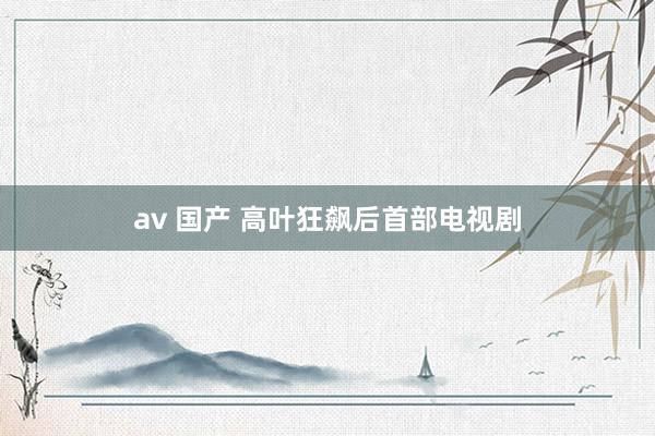 av 国产 高叶狂飙后首部电视剧